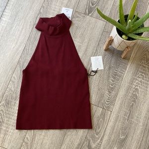 Forever 21 Racerback Mockneck Top